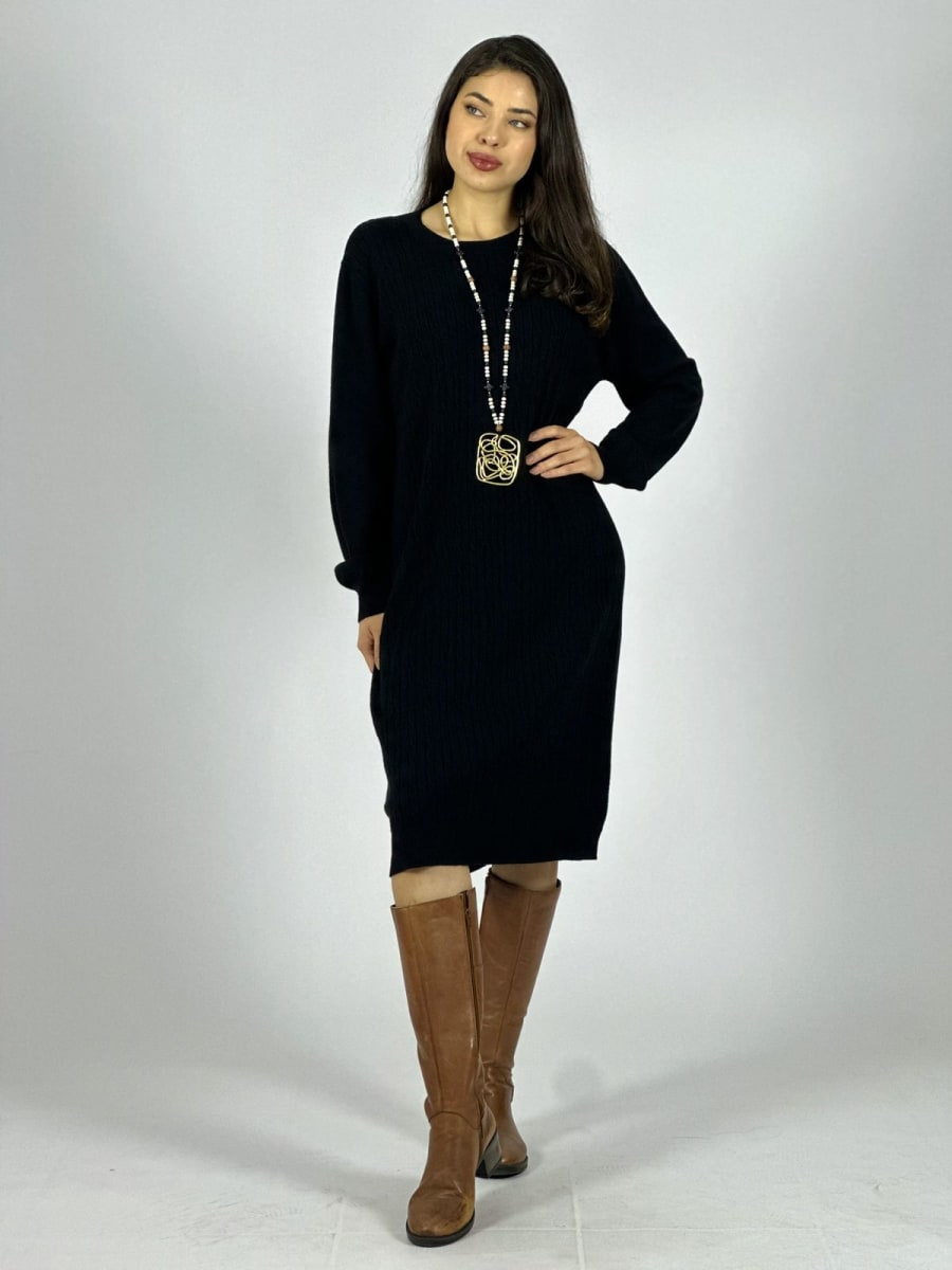 Vestido de Lana texturizado A4-896