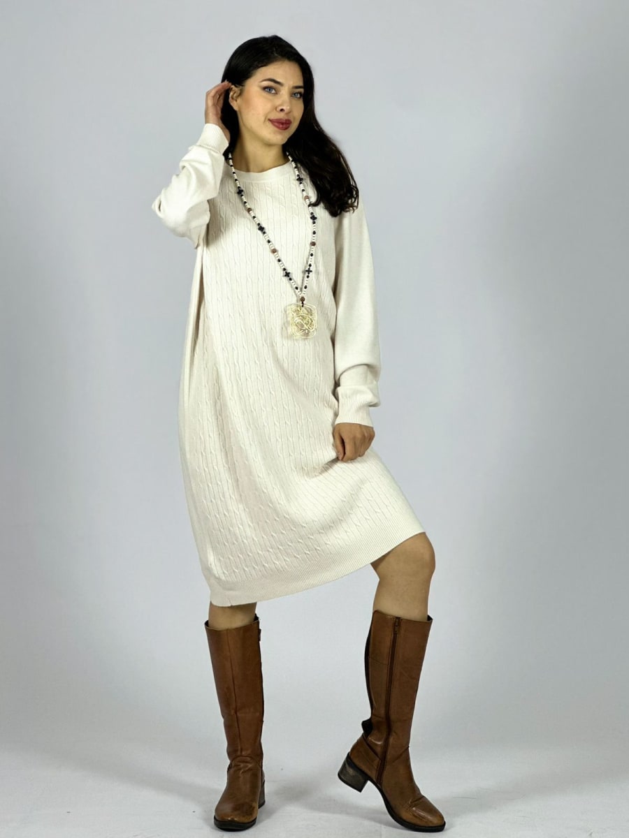 Vestido de Lana texturizado A4-898