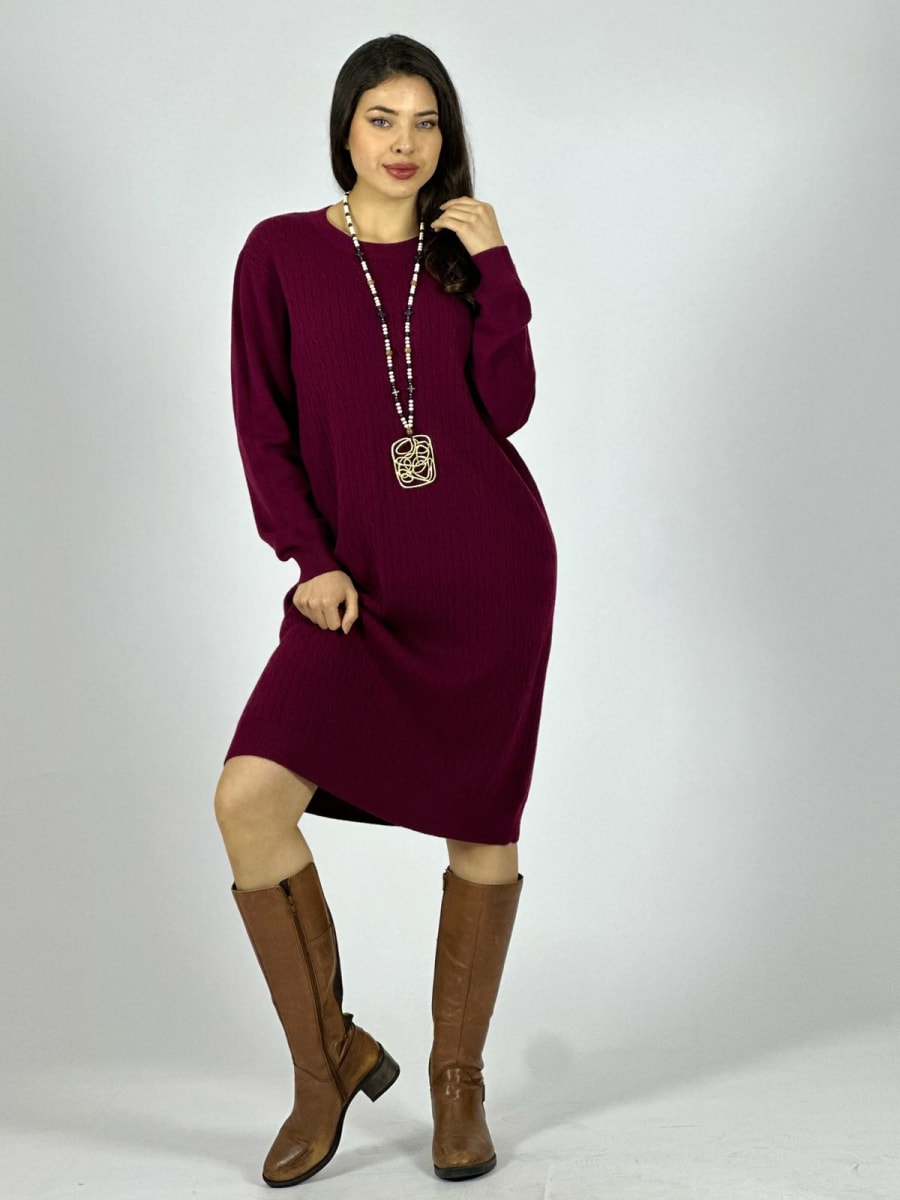 Vestido de Lana texturizado A4-8911