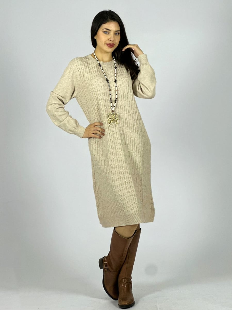 Vestido de Lana texturizado A4-8917