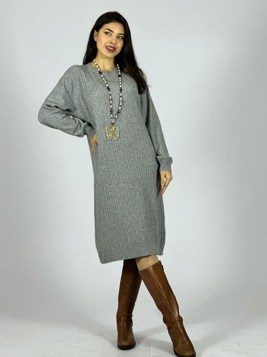 Vestido de Lana texturizado A4-8921