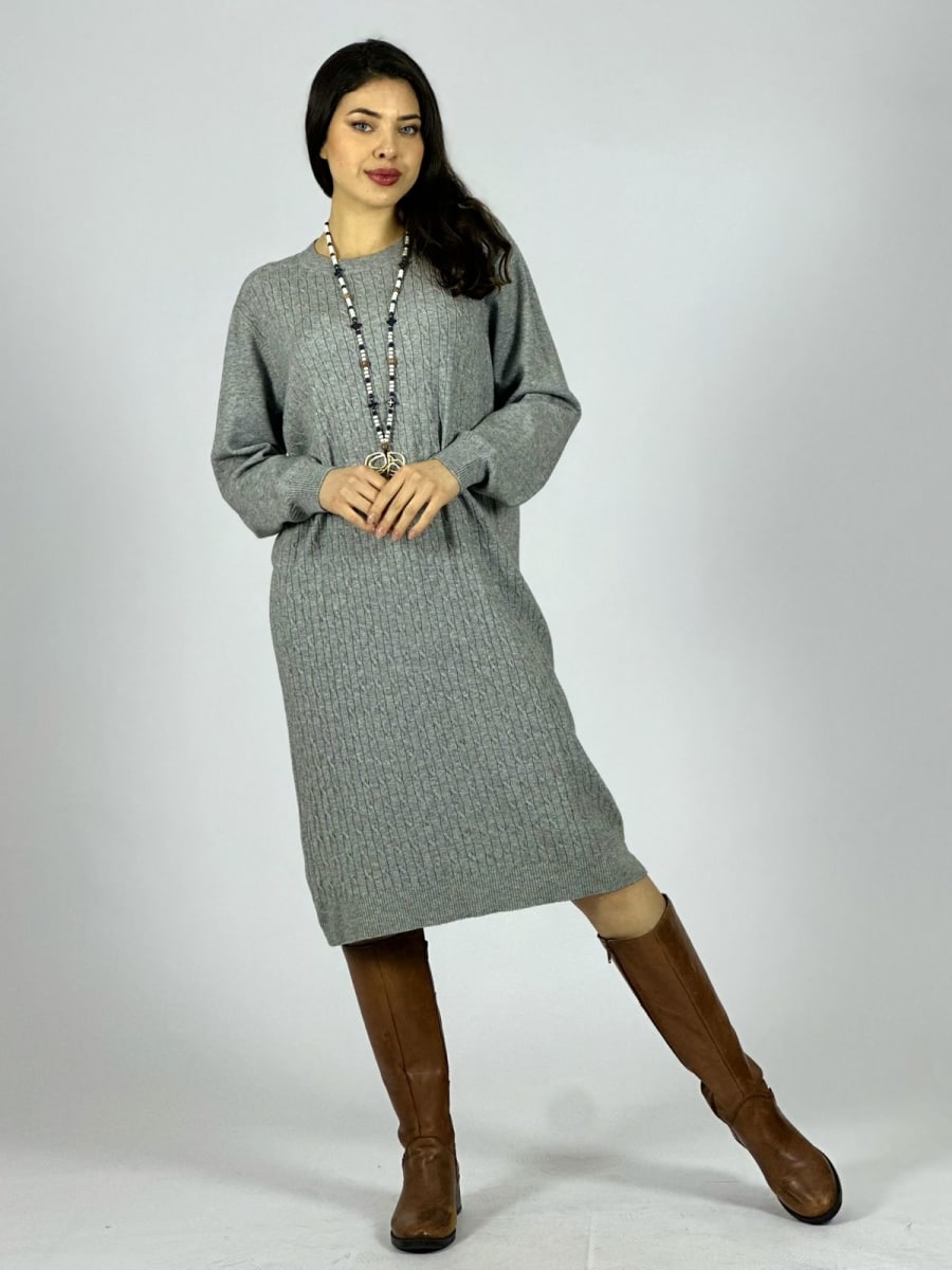 Vestido de Lana texturizado A4-8918