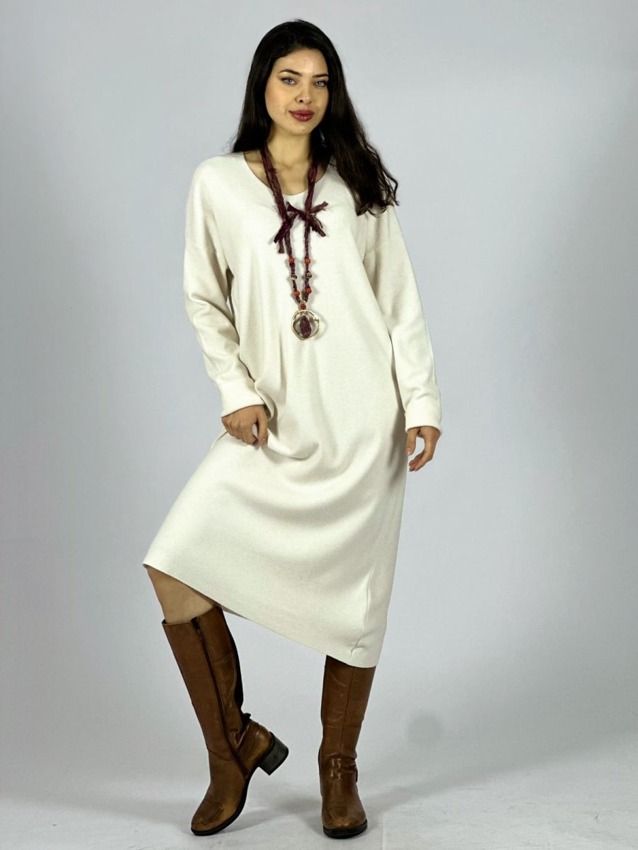Vestido Largo de Lana A4-8713