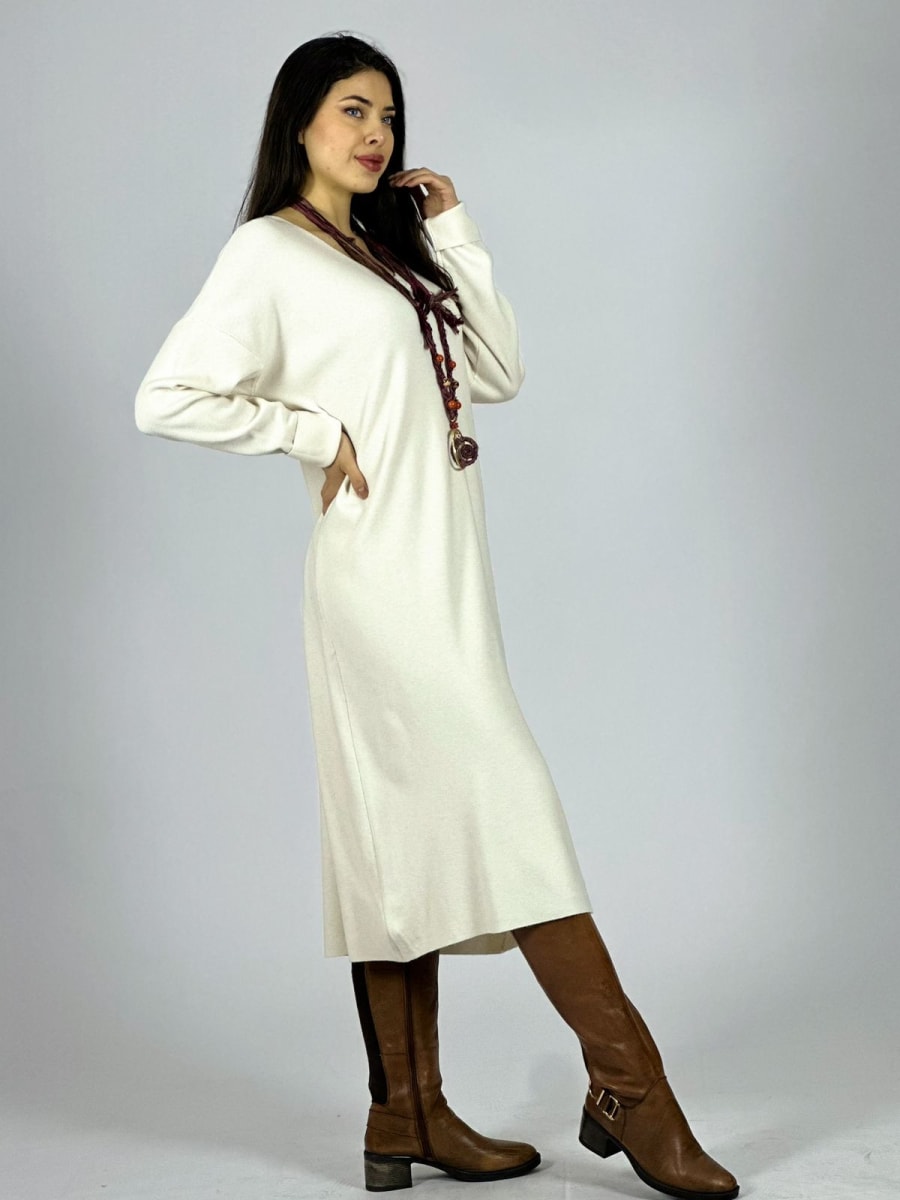 Vestido Largo de Lana A4-8714