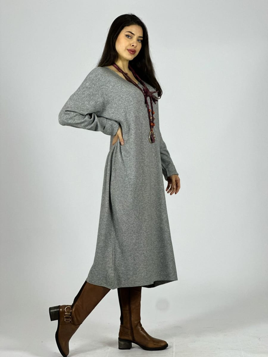 Vestido Largo de Lana A4-8718