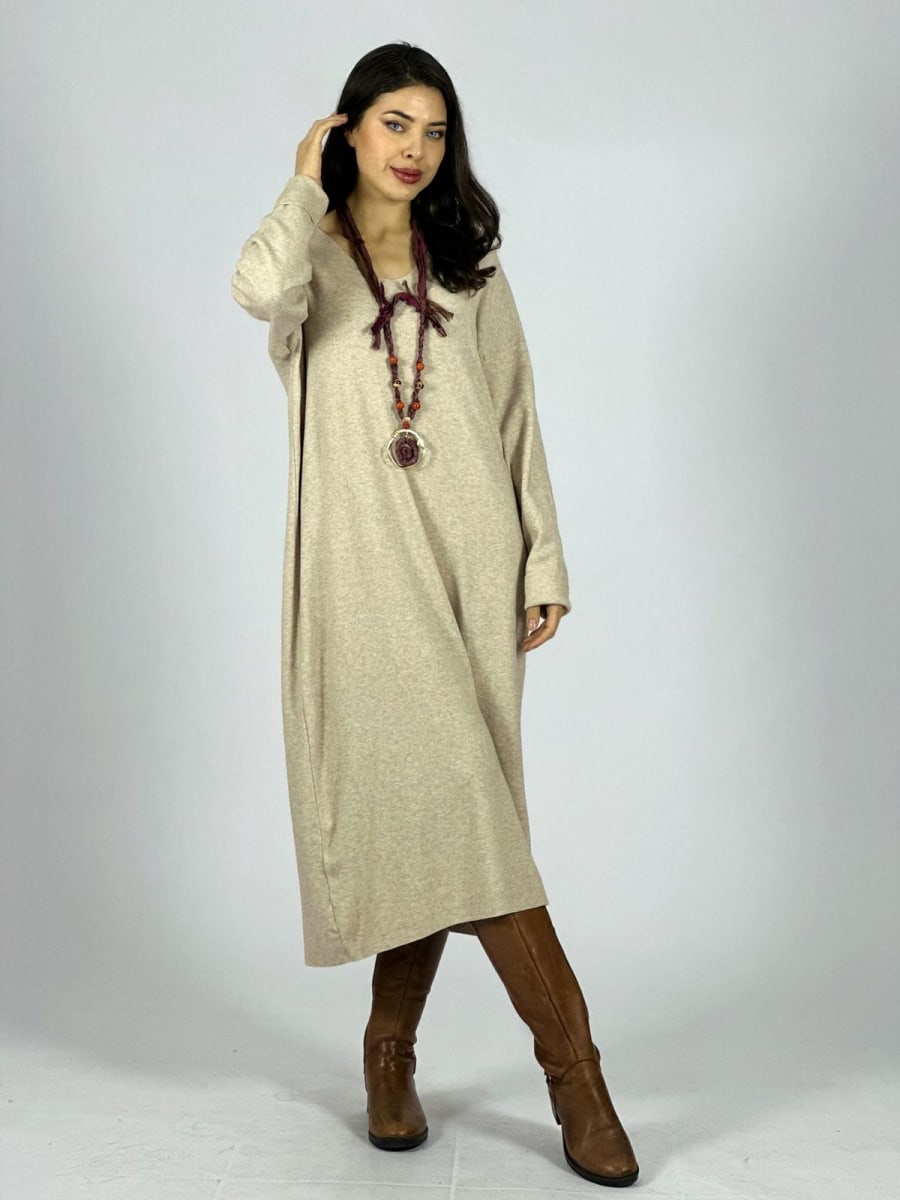 Vestido Largo de Lana A4-874