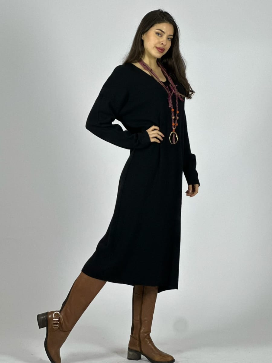 Vestido Largo de Lana A4-879