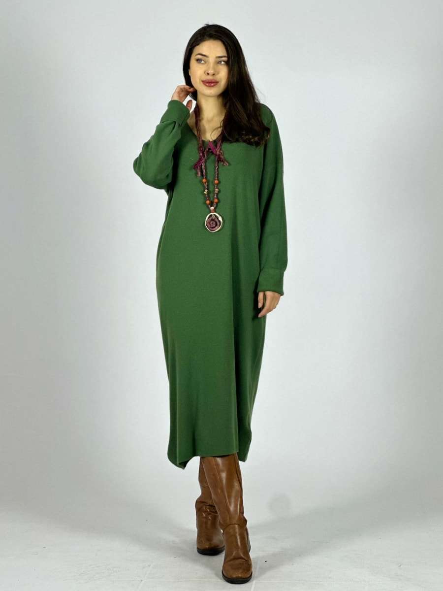 Vestido Largo de Lana A4-8711