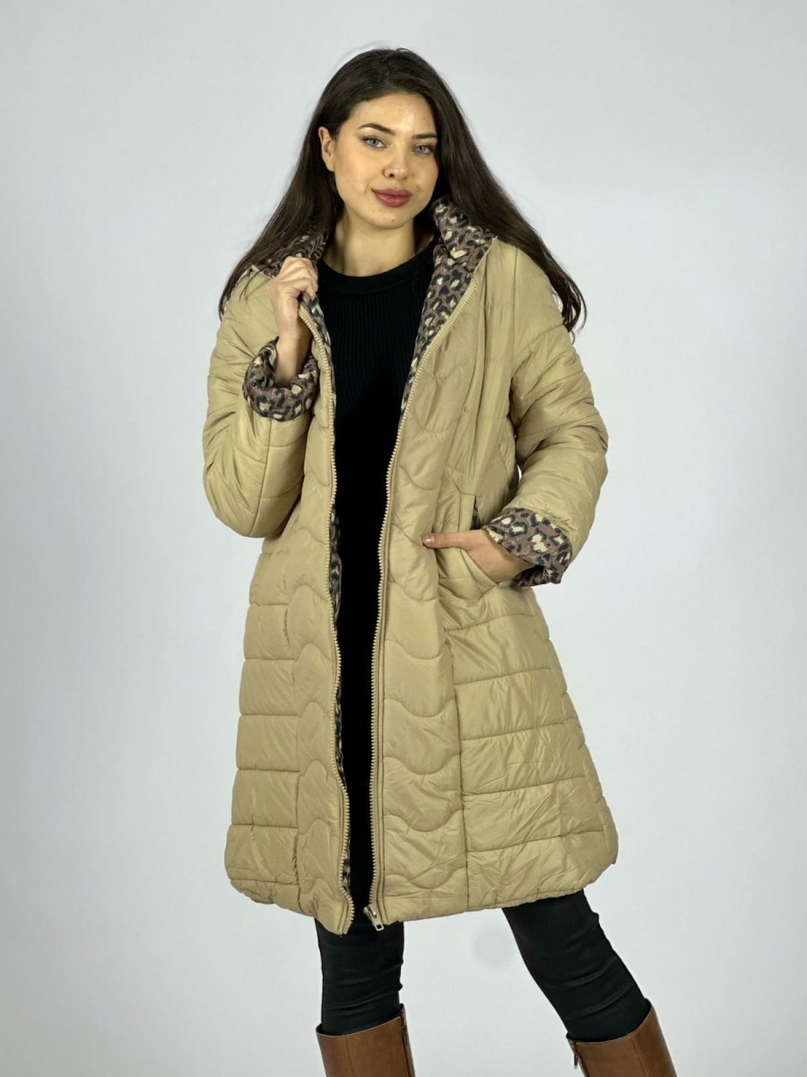 Parka Acolchada Forrado Print A3-701