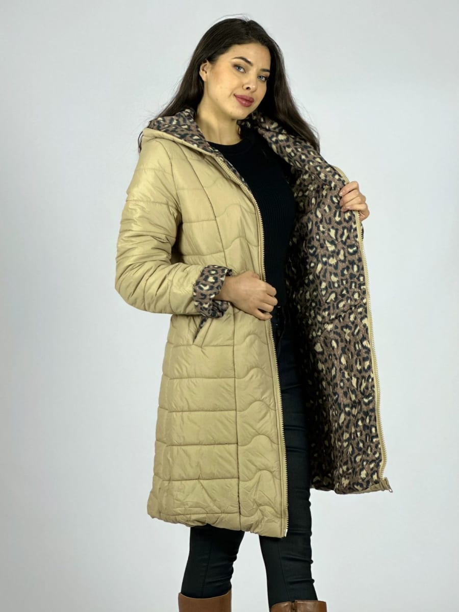 Parka Acolchada Forrado Print A3-703