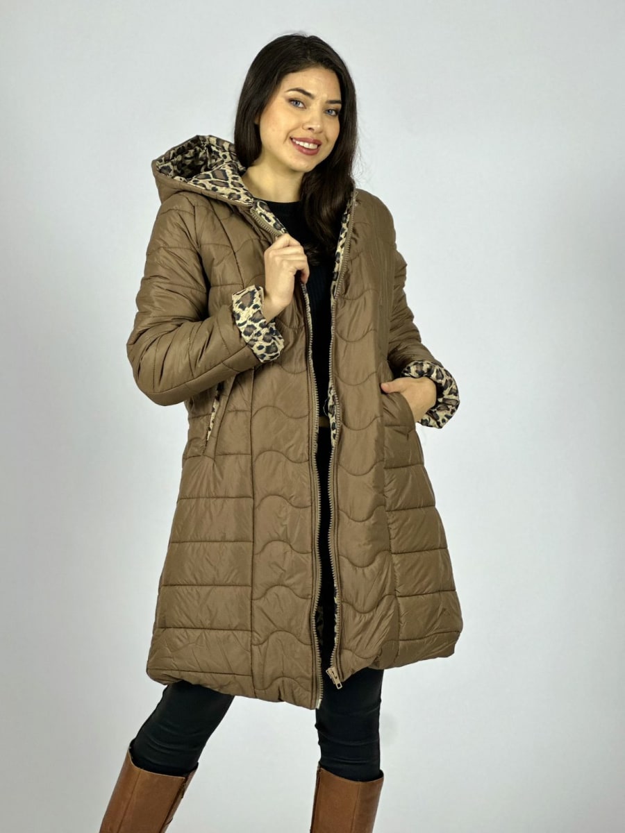 Parka Acolchada Forrado Print A3-709
