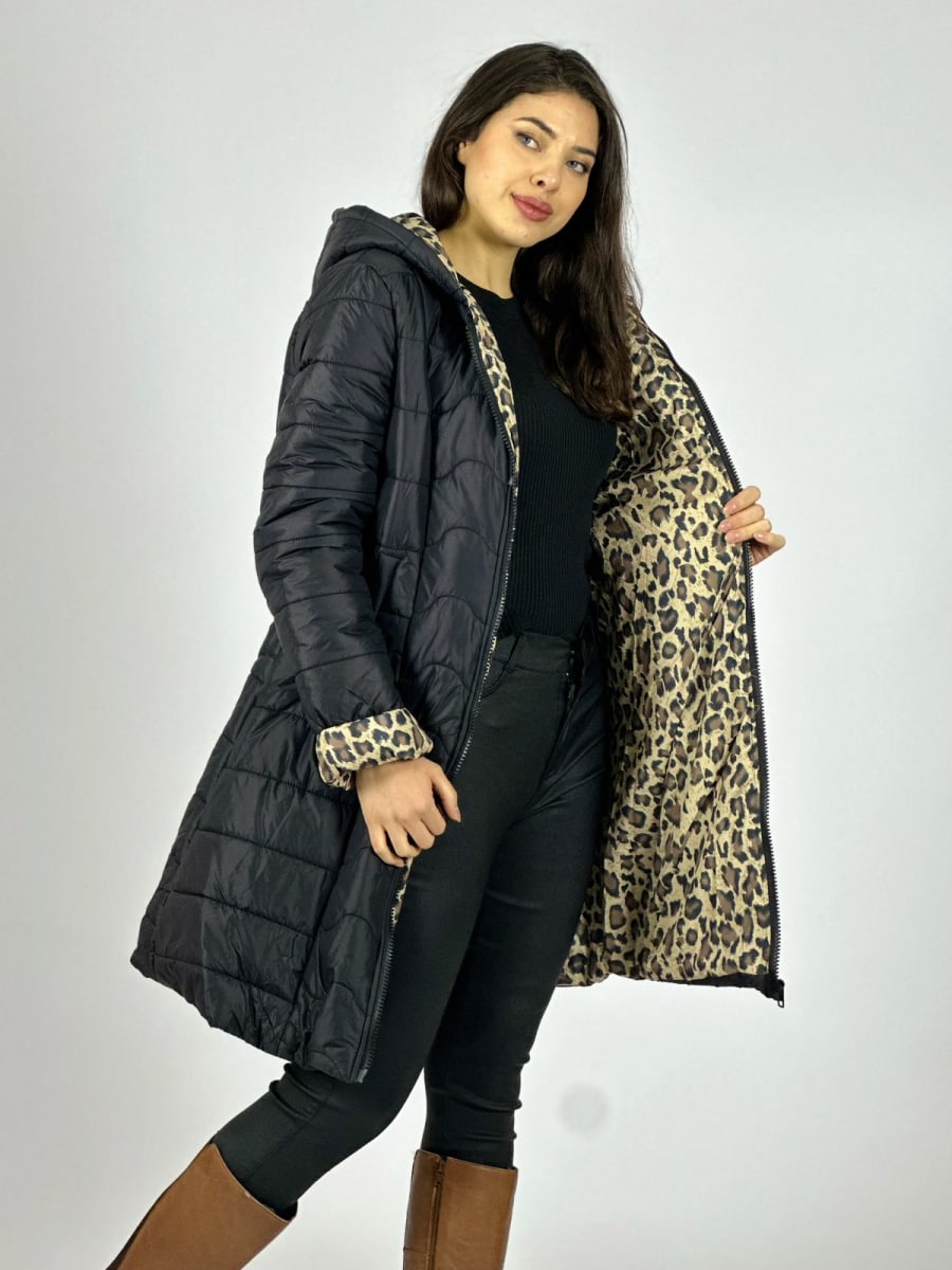 Parka Acolchada Forrado Print A3-706