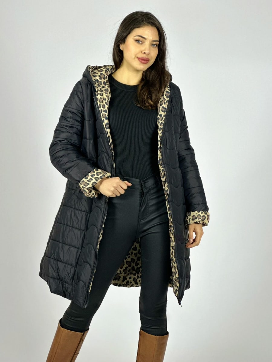 Parka Acolchada Forrado Print A3-705