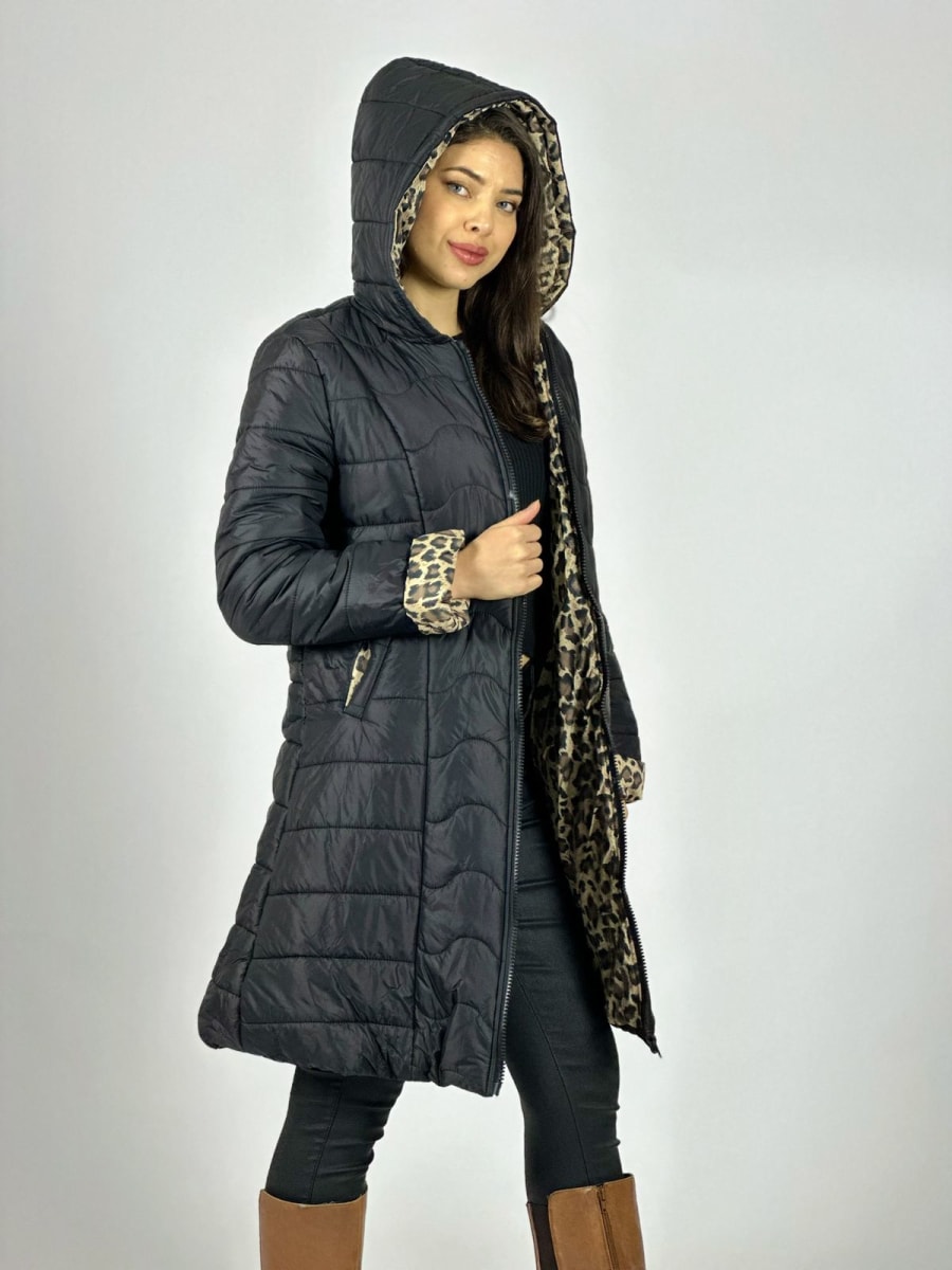 Parka Acolchada Forrado Print A3-707