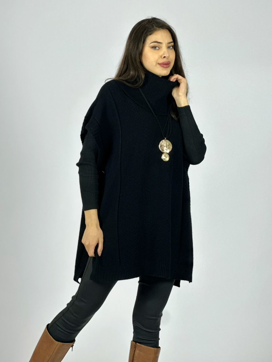 Poncho Lana Cuello Tortuga A3-763
