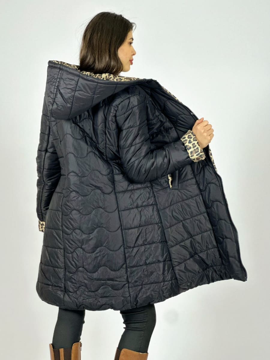 Parka Acolchada Forrado Print A3-708