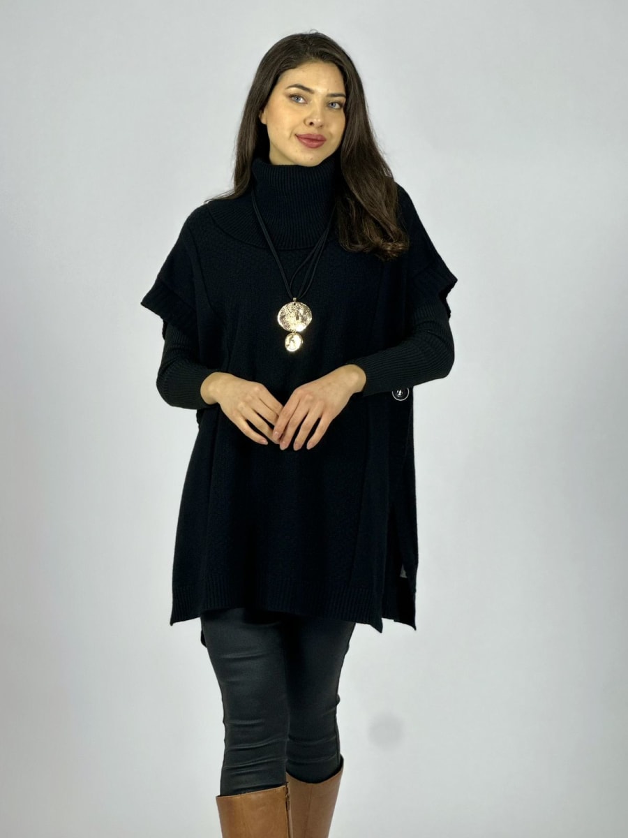 Poncho Lana Cuello Tortuga A3-761