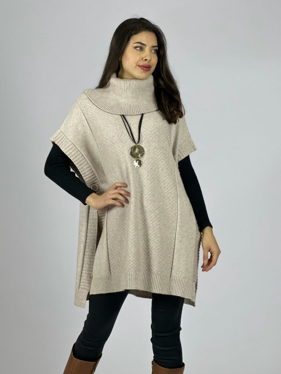 Poncho Lana Cuello Tortuga A3-7613
