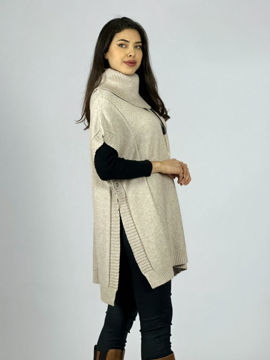 Poncho Lana Cuello Tortuga A3-7614