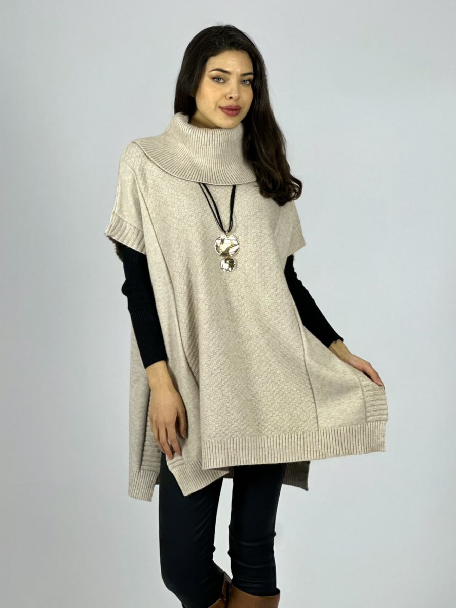 Poncho Lana Cuello Tortuga A3-7612