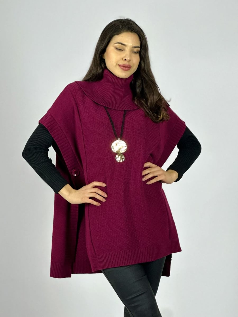 Poncho Lana Cuello Tortuga A3-768