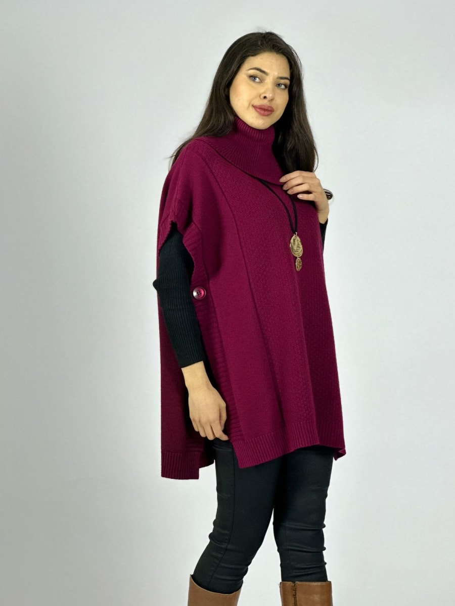 Poncho Lana Cuello Tortuga A3-7610