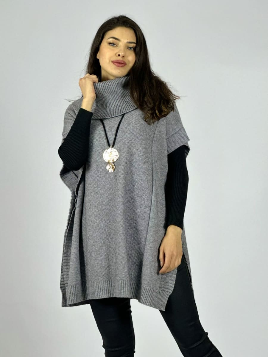 Poncho Lana Cuello Tortuga A3-7616