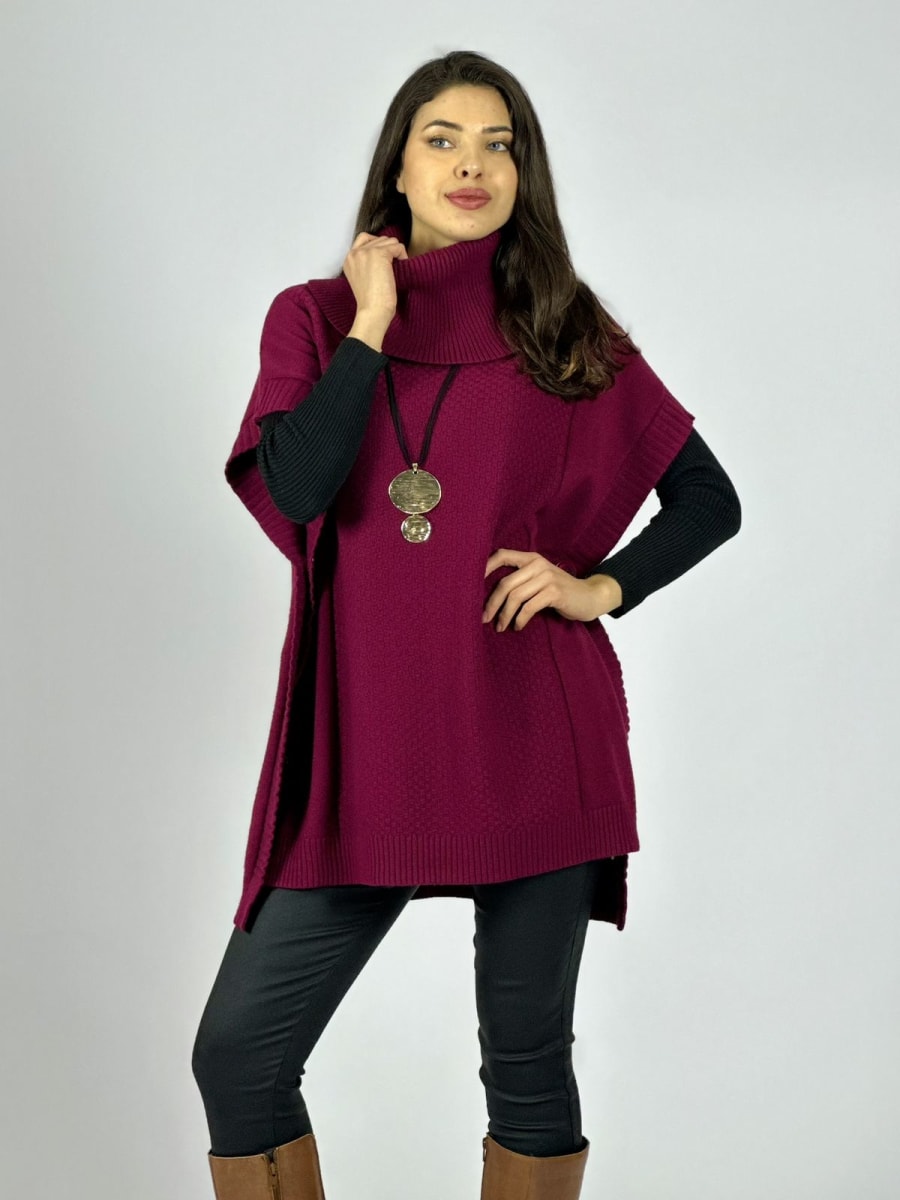 Poncho Lana Cuello Tortuga A3-769