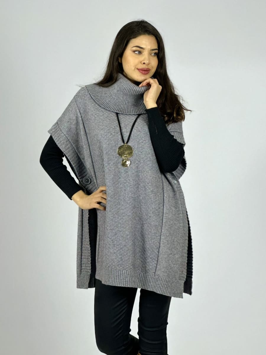 Poncho Lana Cuello Tortuga A3-7617