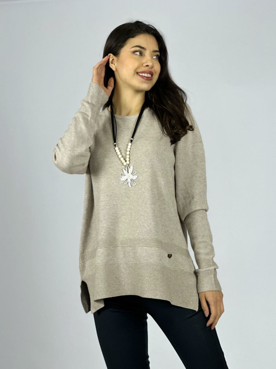 Sweater Spandex Bordes con Brillos A3-7417