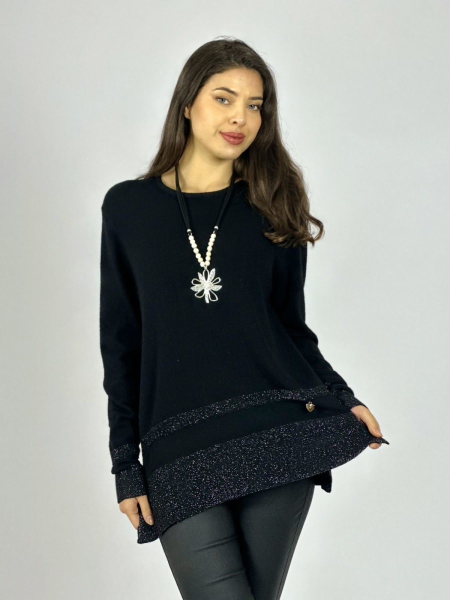 Sweater Spandex Bordes con Brillos A3-7419