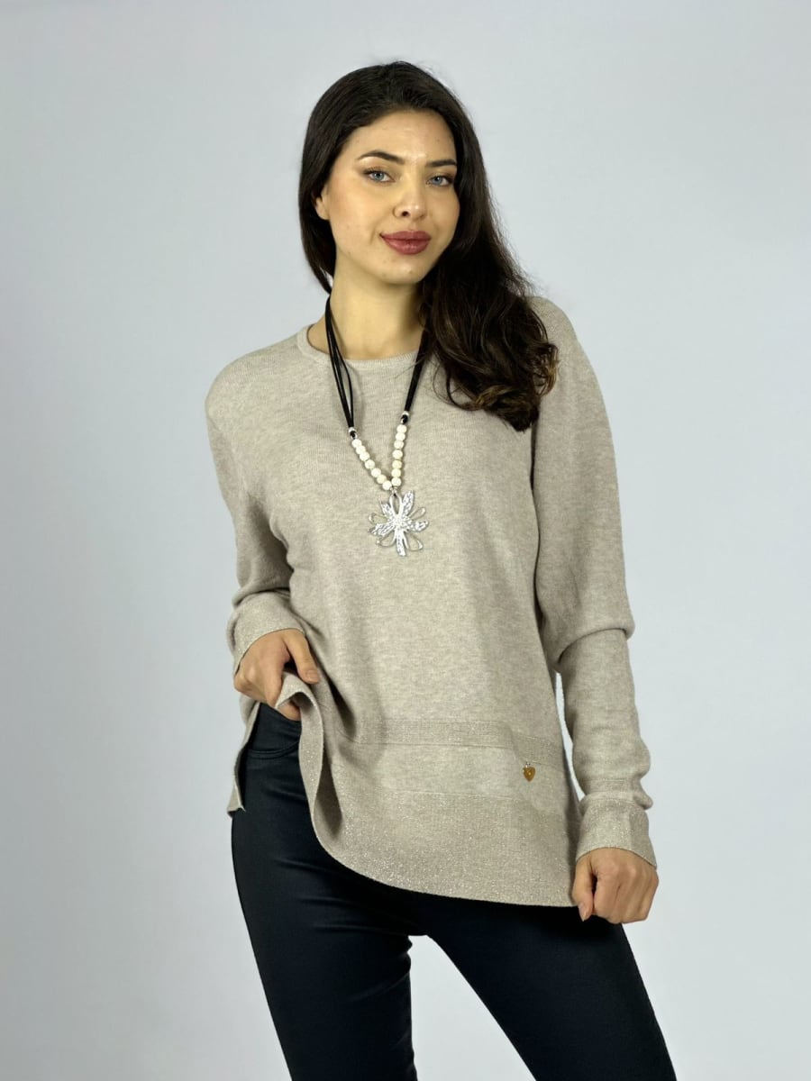 Sweater Spandex Bordes con Brillos A3-7416