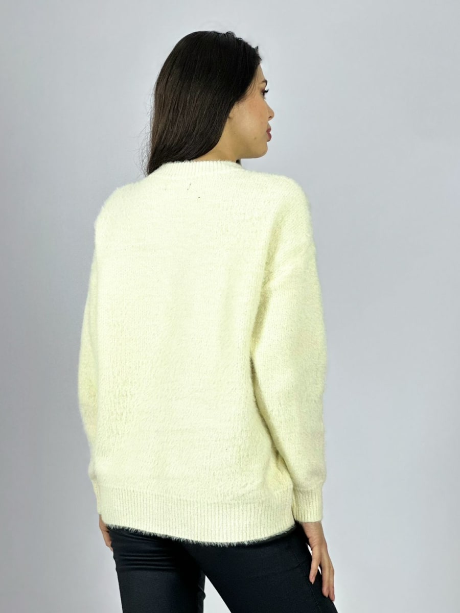 Sweater Cachemira Corazon Print con Brillos A4-907