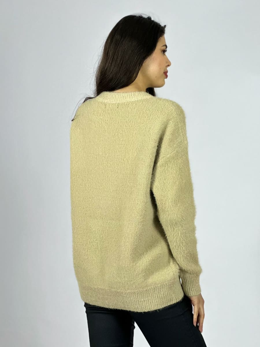 Sweater Cachemira Corazon Print con Brillos A4-9016