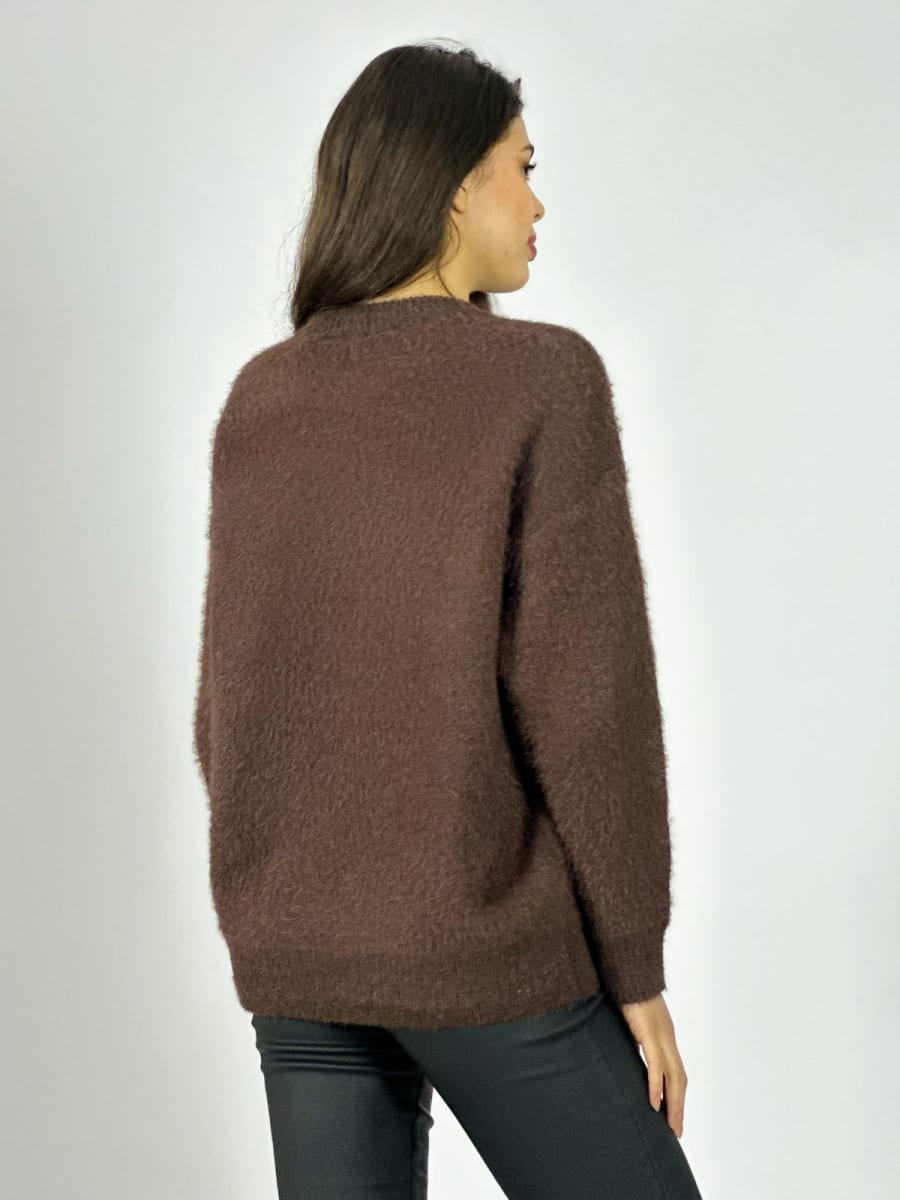 Sweater Cachemira Corazon Print con Brillos A4-9013