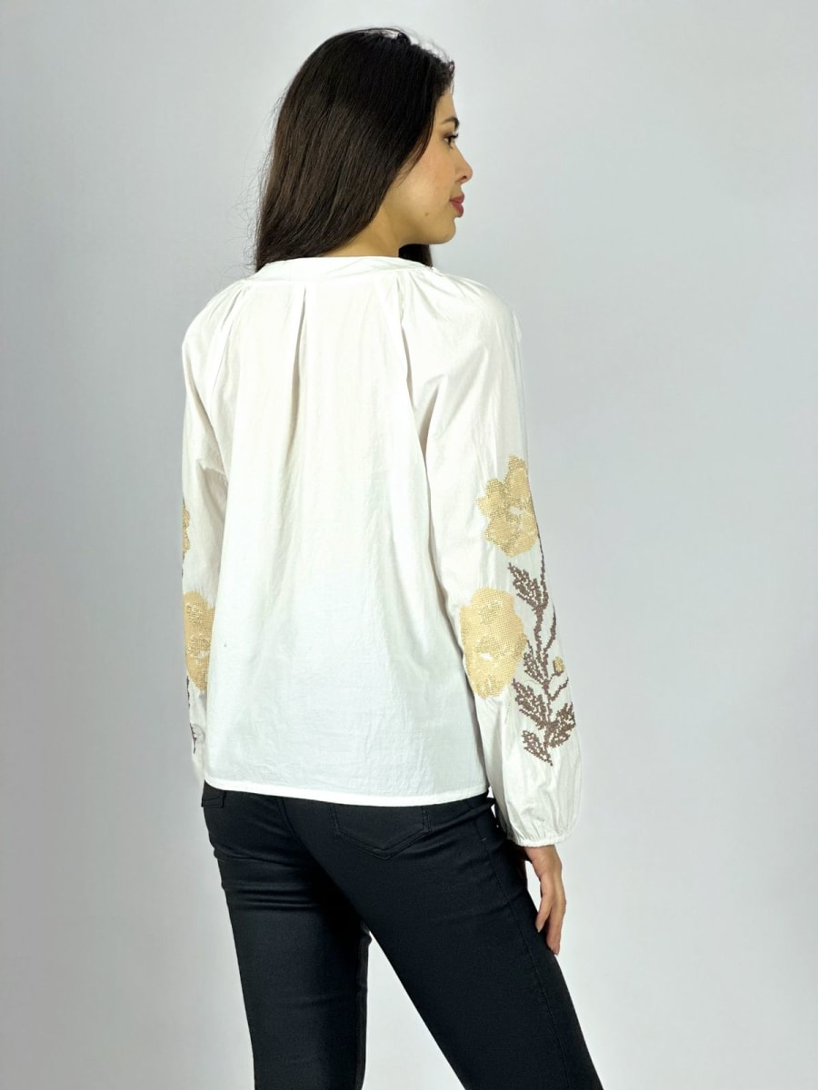 Blusa Bordada Mangas A1-204
