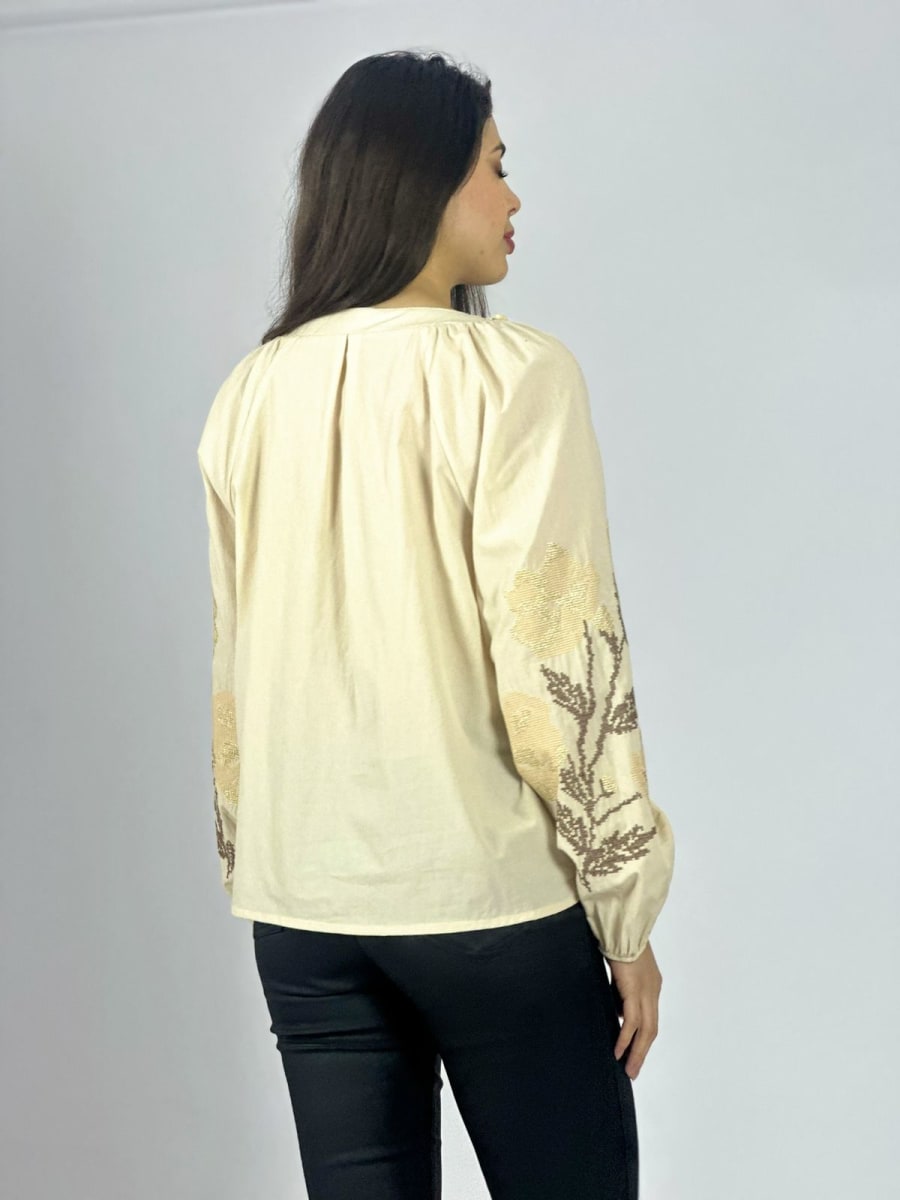 Blusa Bordada Mangas A1-2014