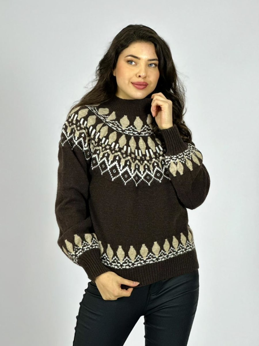 Sweater Lana Diseño Tipo Rombo A3-761