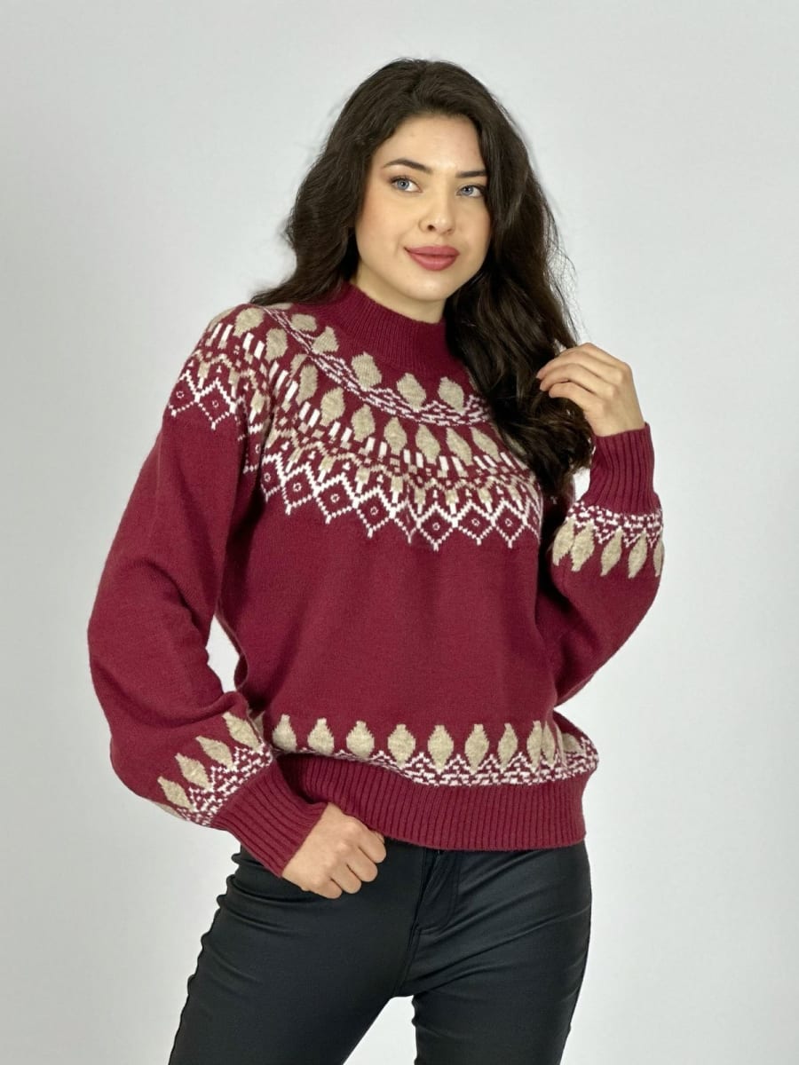 Sweater Lana Diseño Tipo Rombo A3-767