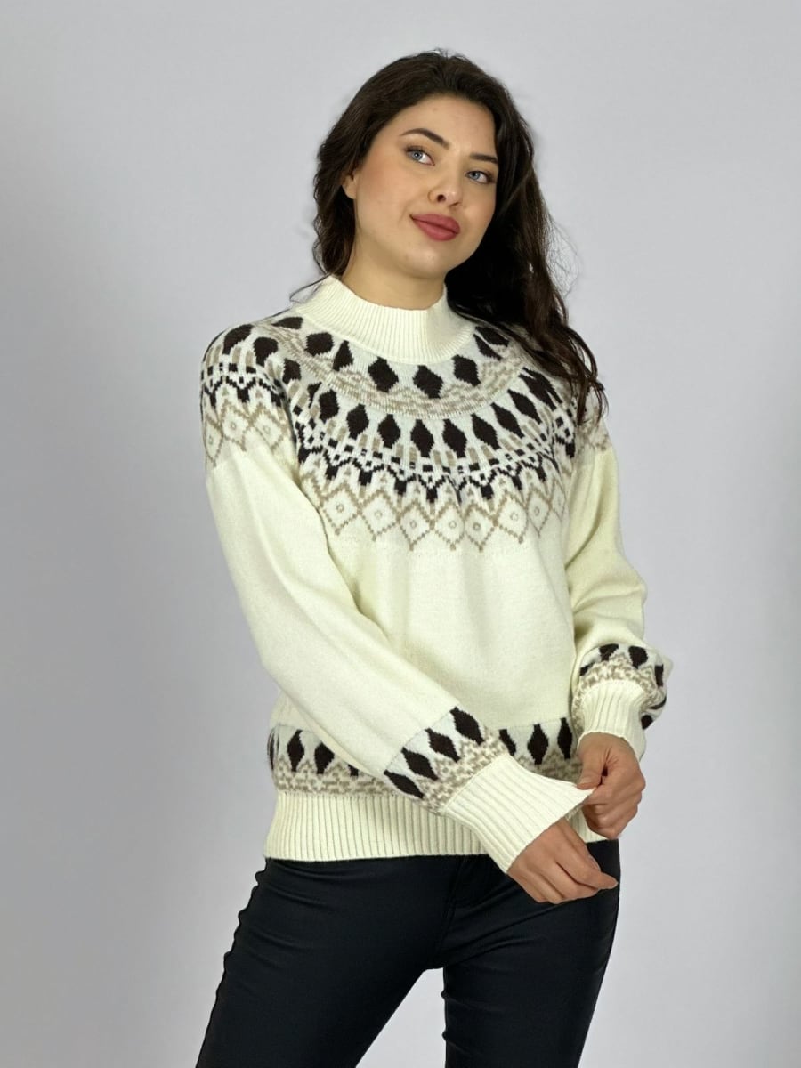 Sweater Lana Diseño Tipo Rombo A3-7615