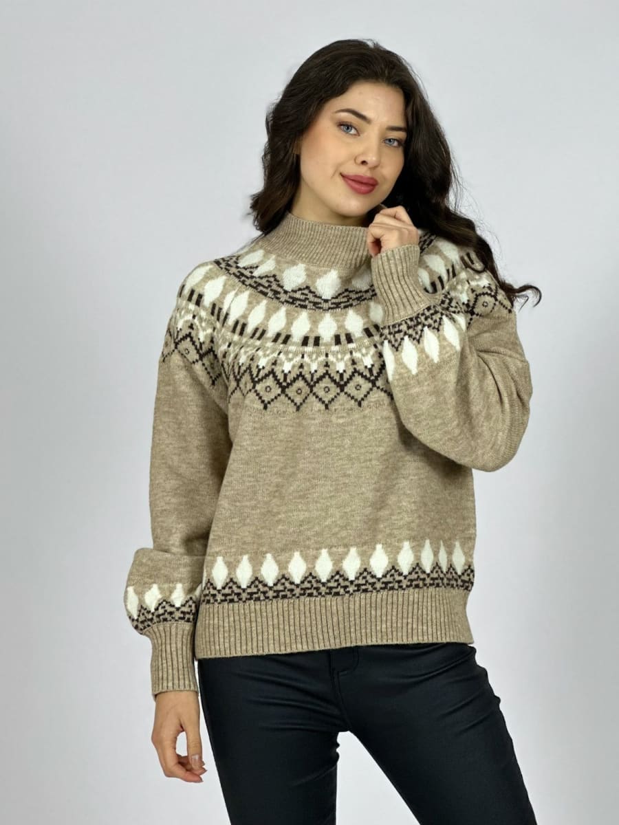 Sweater Lana Diseño Tipo Rombo A3-7617