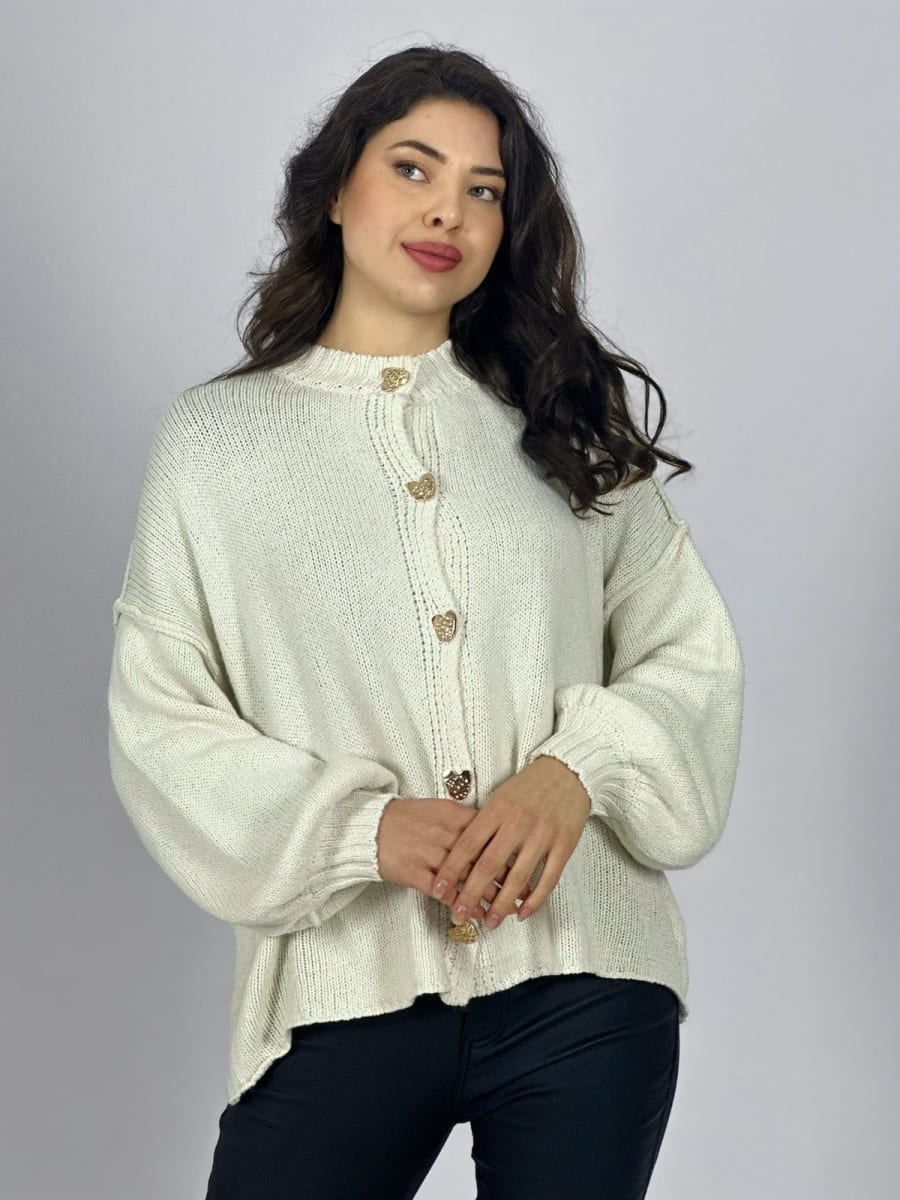 Sweater Lana Botones Corazon A3-78/8111