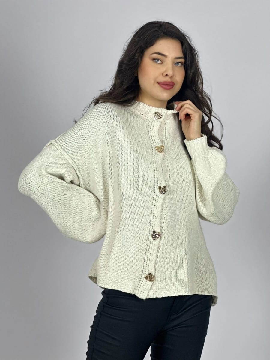 Sweater Lana Botones Corazon A3-78/8113