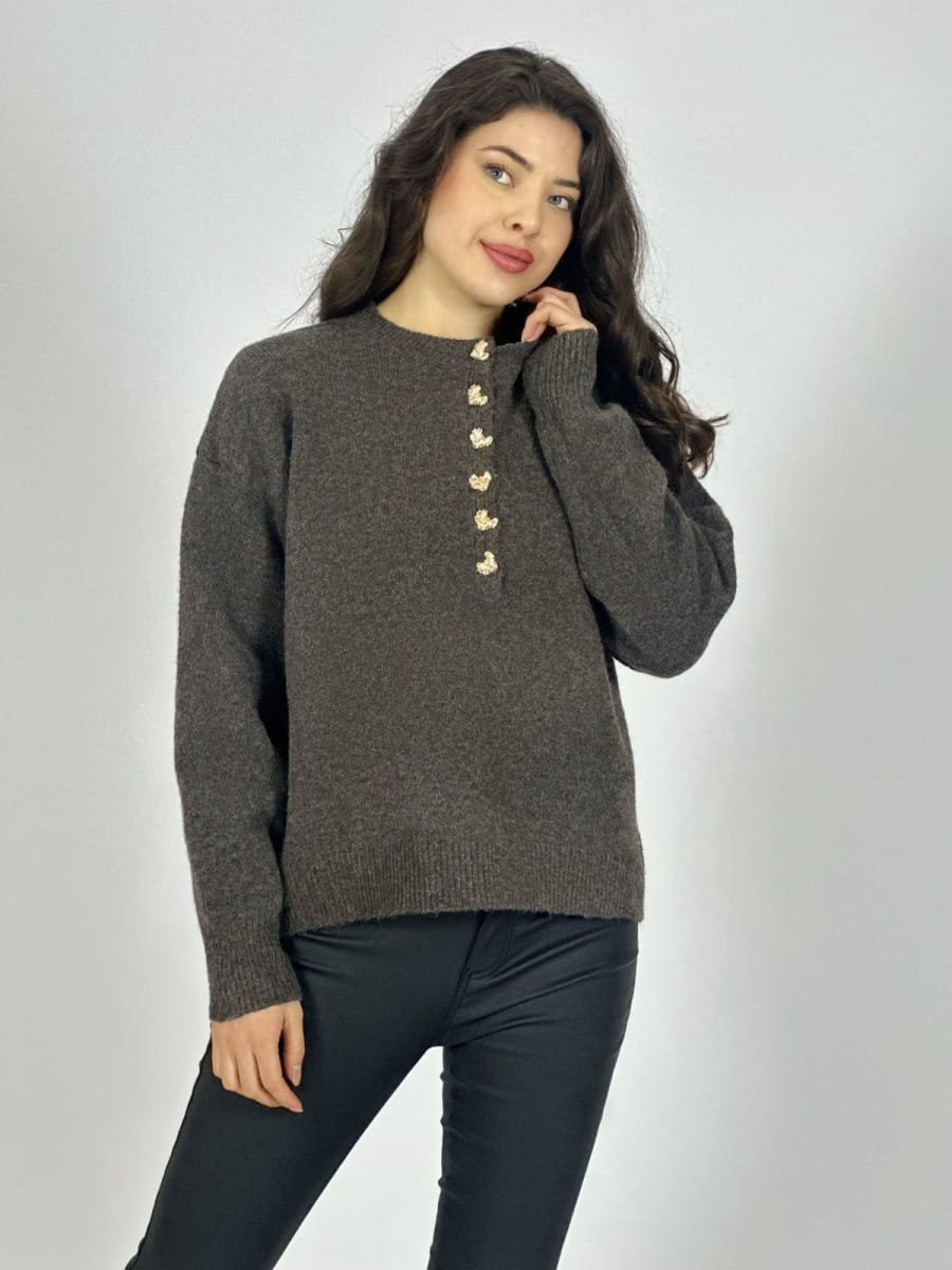 Sweater Lana Botones Dorados A3-77/809