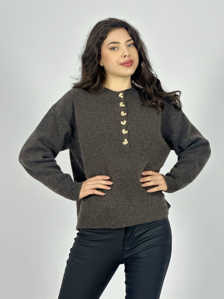 Sweater Lana Botones Dorados A3-77/8010