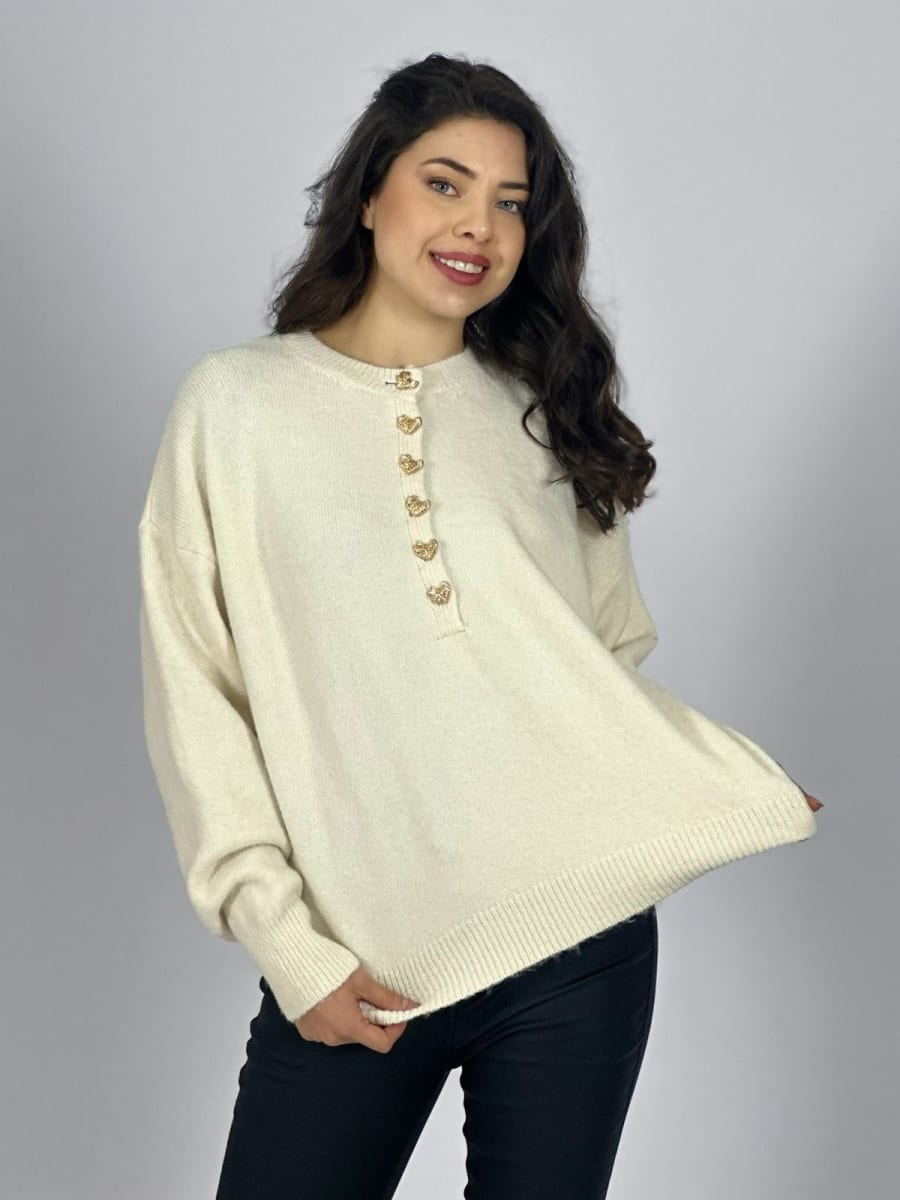Sweater Lana Botones Dorados A3-77/8017