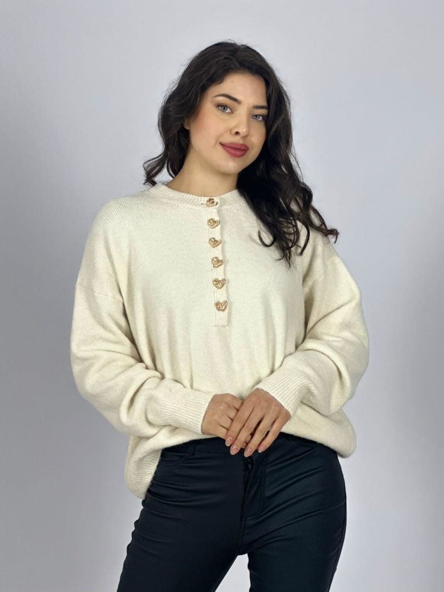Sweater Lana Botones Dorados A3-77/8015