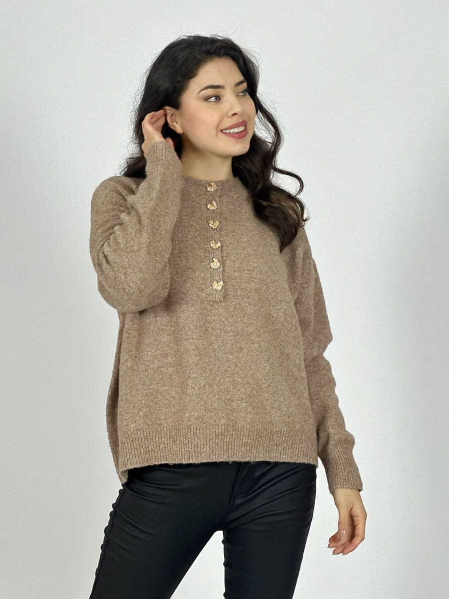 Sweater Lana Botones Dorados A3-77/807