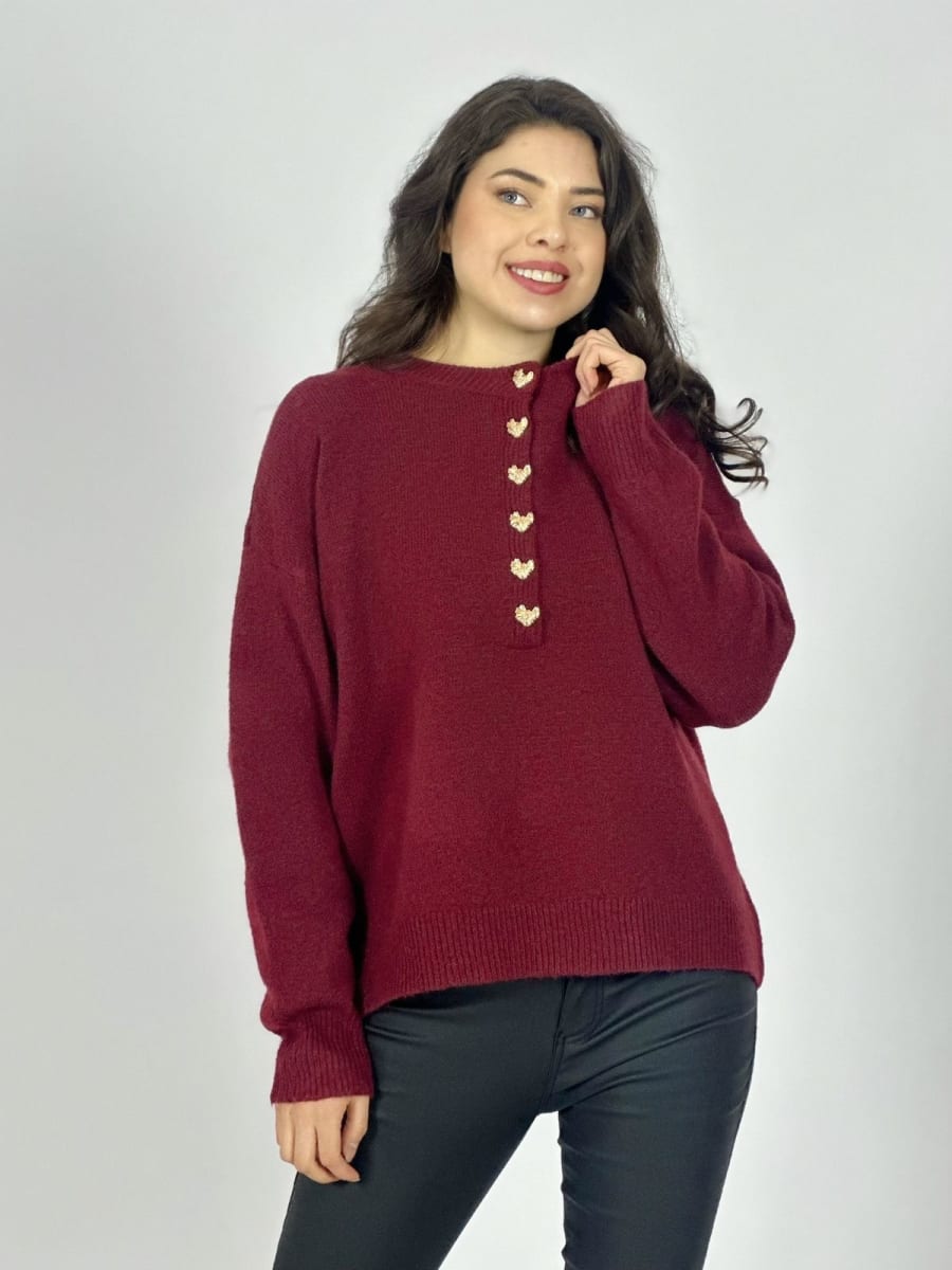 Sweater Lana Botones Dorados A3-77/802