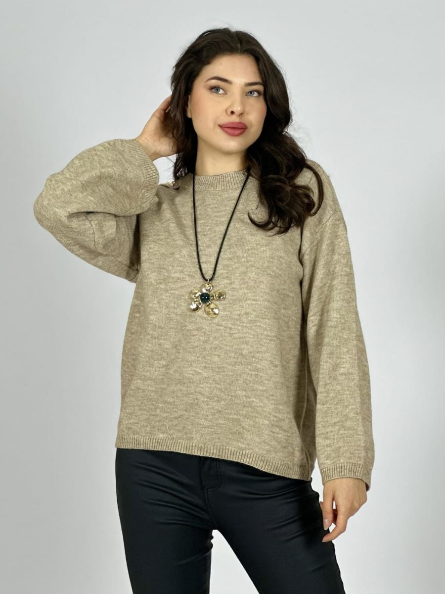Sweater Lana Corazones Brillantes Hombro A1-1313